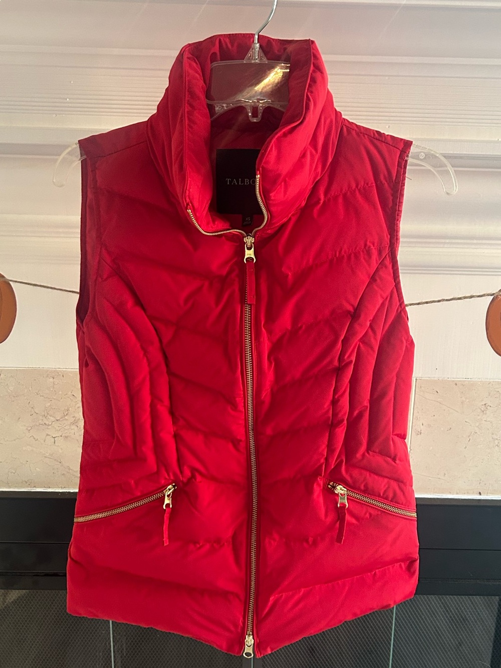 Talbots Red Quilted Puffer Vest - Sleeveless Jacket